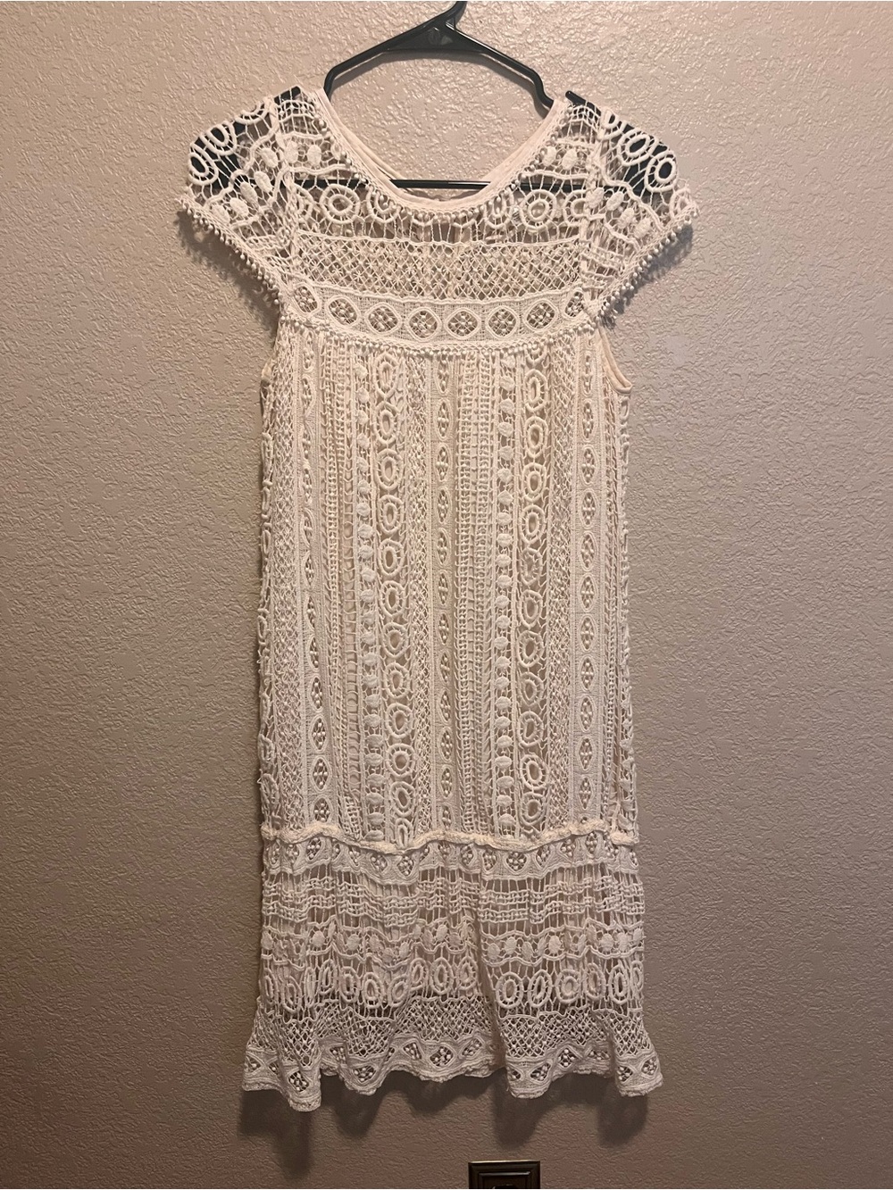 Moulinette Soeurs Ivory Crochet Lace Dress - Elegant Summer Style